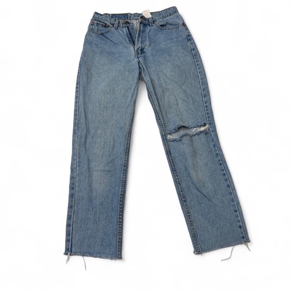 Vintage Jordache Jeans Womens 7/S Blue Straight High Rise Light Wash Denim - Picture 1 of 9